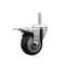 Service Caster 4 Inch Thermoplastic  Rubber Wheel Swivel 58 Inch Threaded Stem Caster Total Lock Brake SCC SCC-TSTTL20S414-TPRB-58212 - alternate 1
